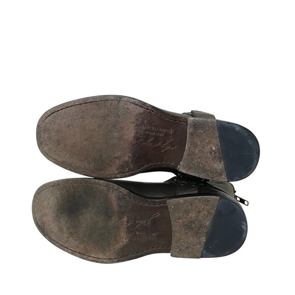 Frye Phillip Harness Women's Size 6.5 B Boots Brown Leather bootie Zip - Picture 6 of 8